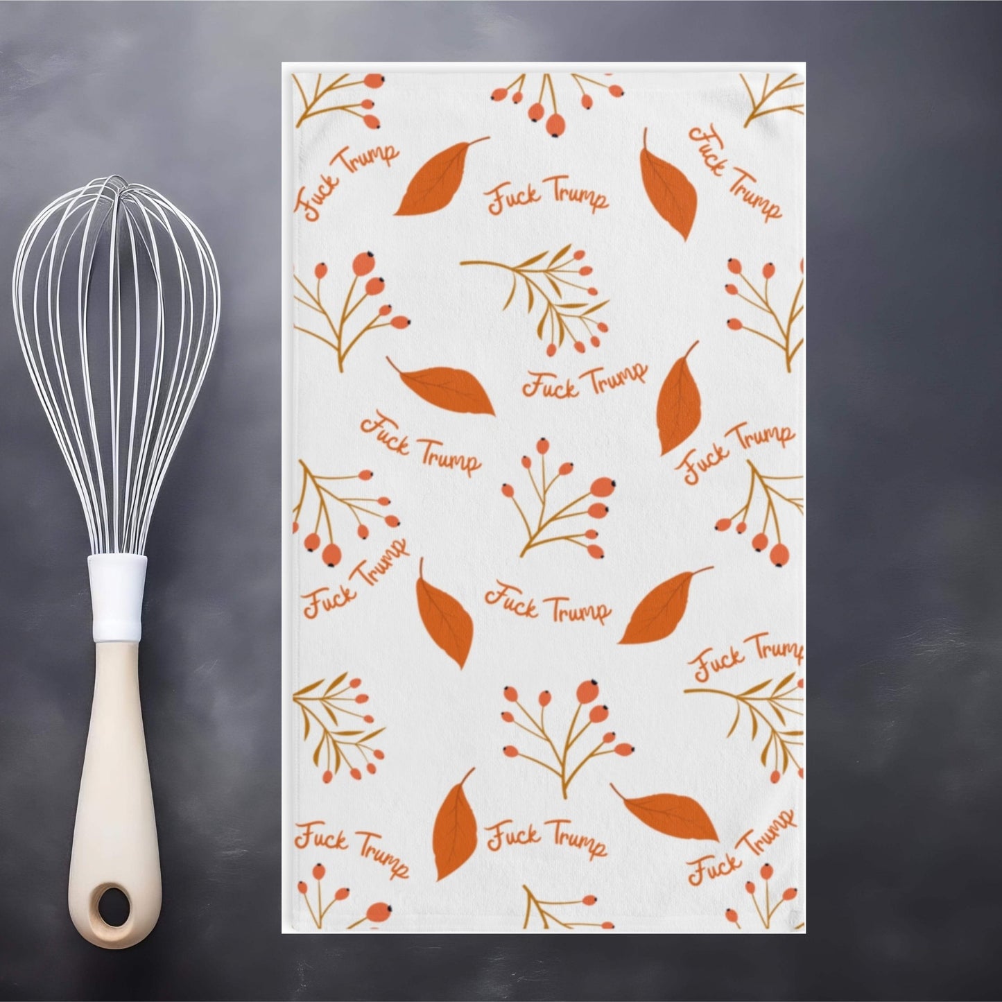 Fuck Trump Fall Leaves Hand or Dish Towel