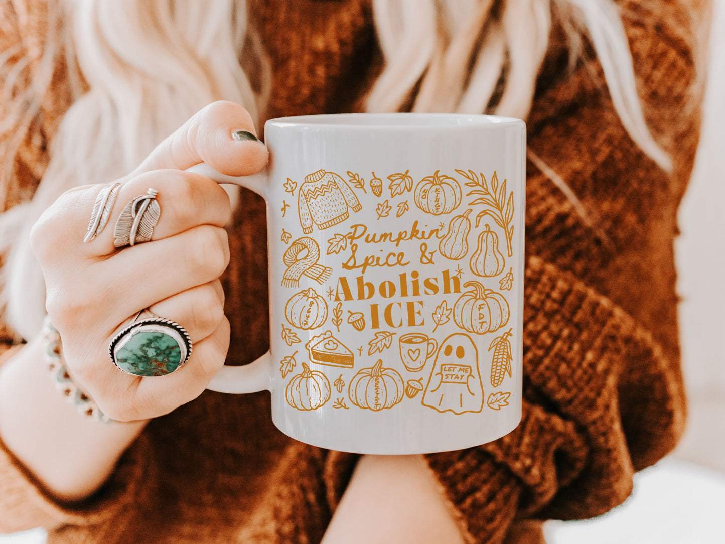 Abolish Ice Subtle Fuck Trump Hidden Message Mug