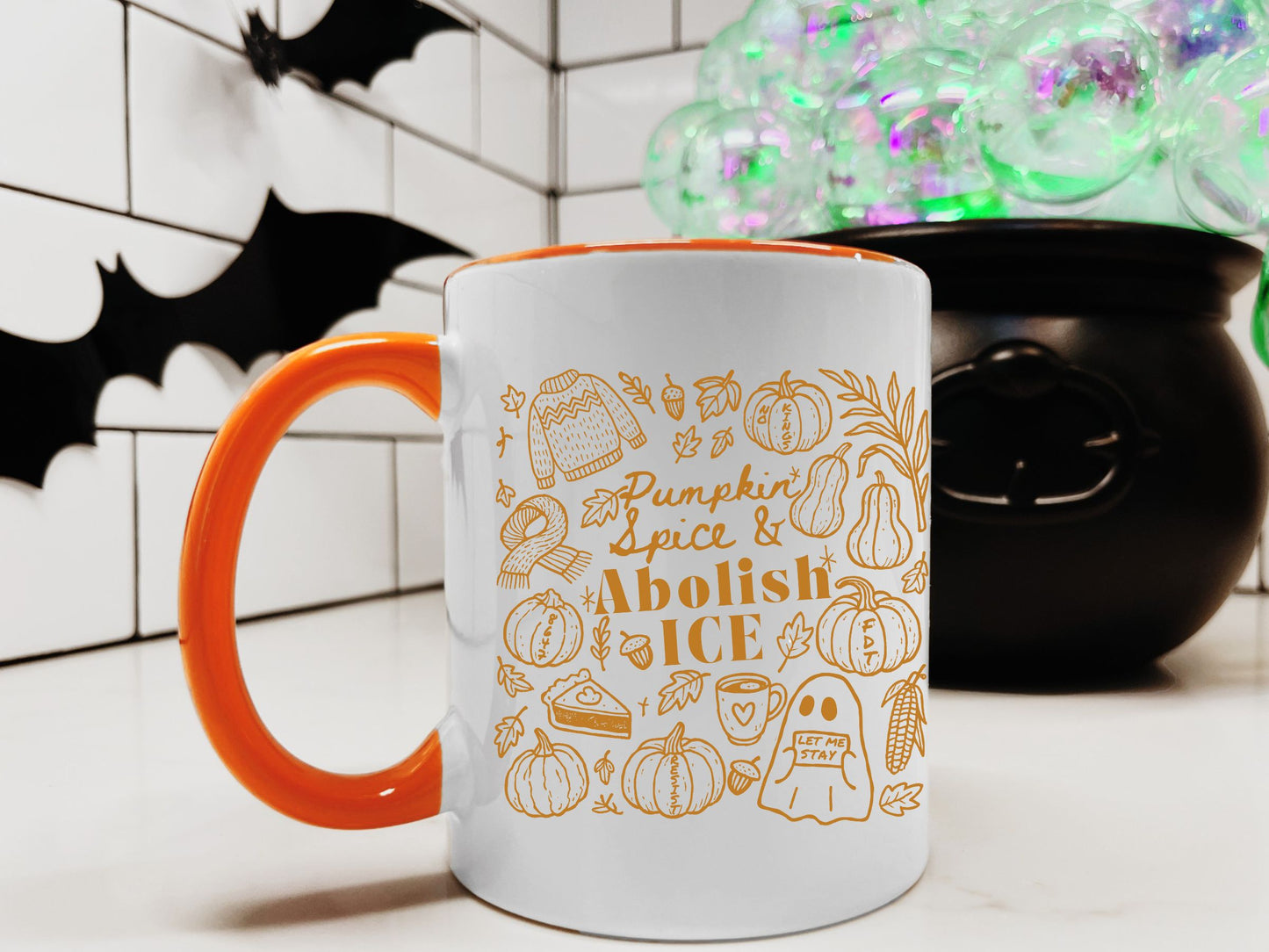 Abolish Ice Subtle Fuck Trump Hidden Message Mug