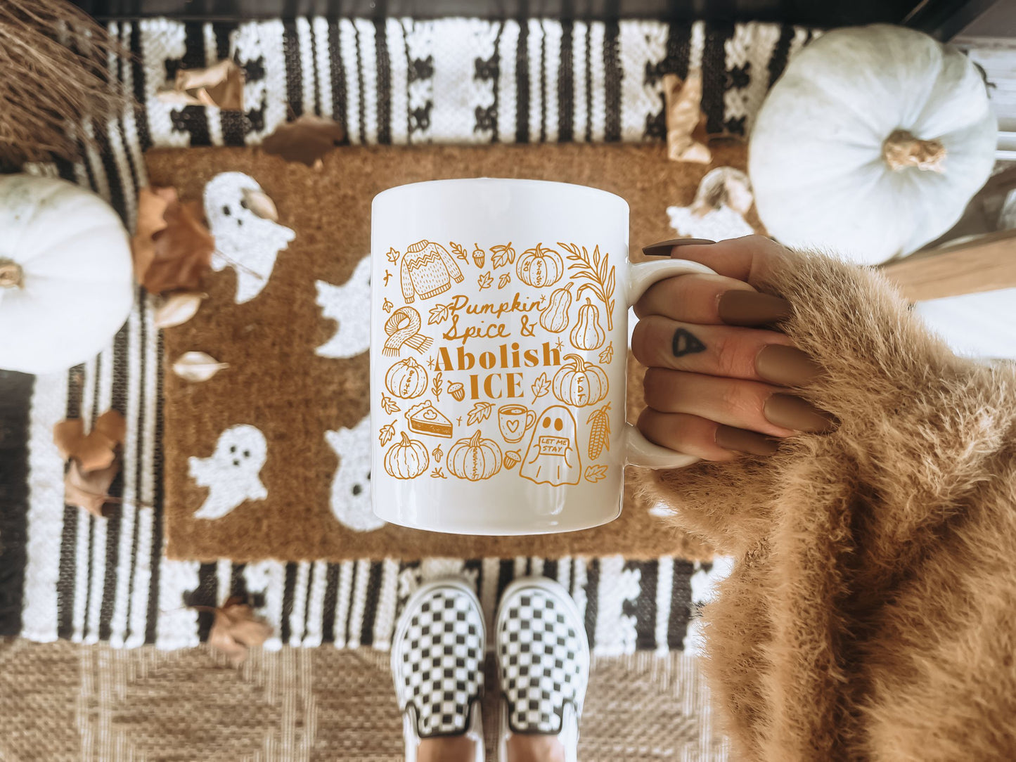 Abolish Ice Subtle Fuck Trump Hidden Message Mug