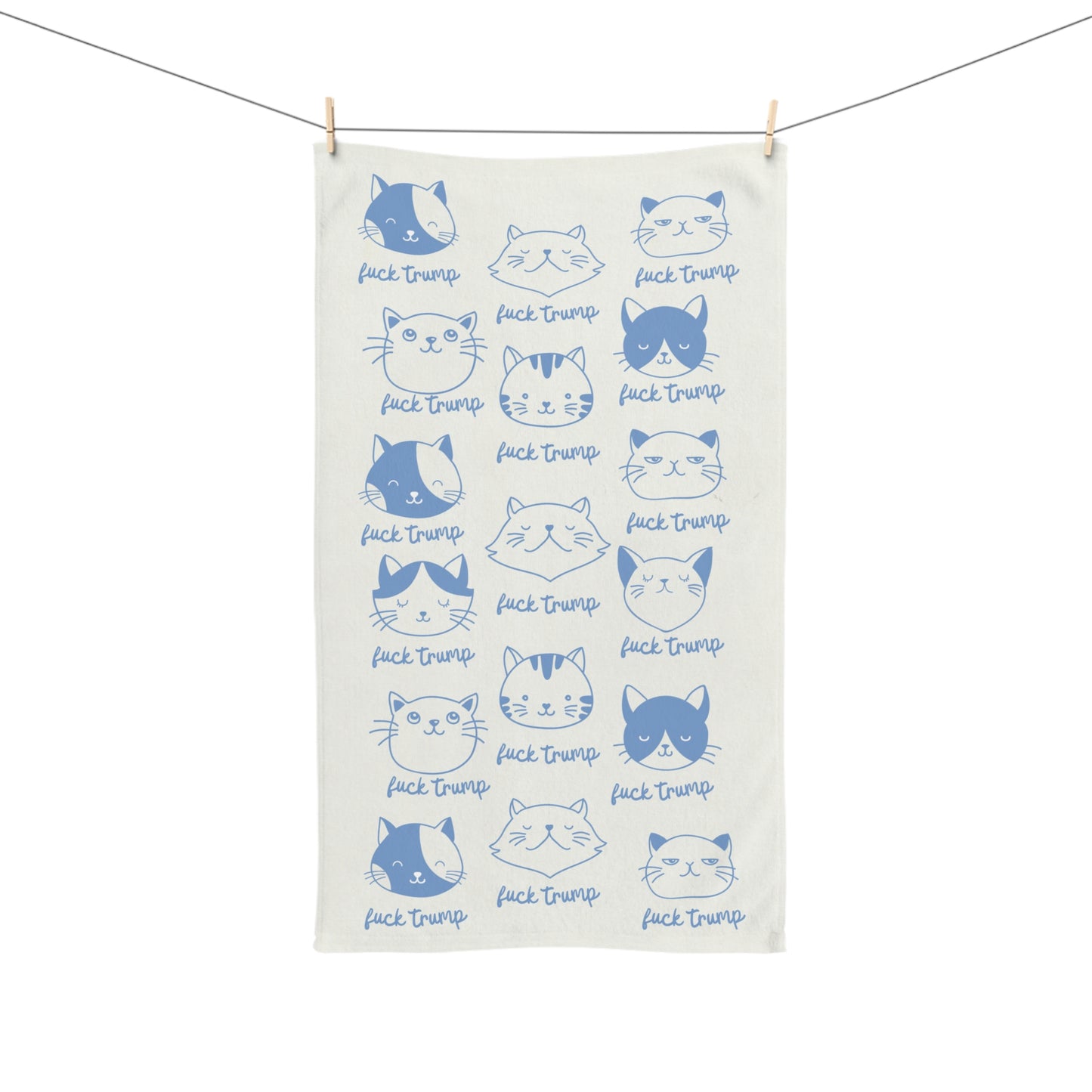 Fuck Trump Hand Towel Kitten Snarky Dish Towel