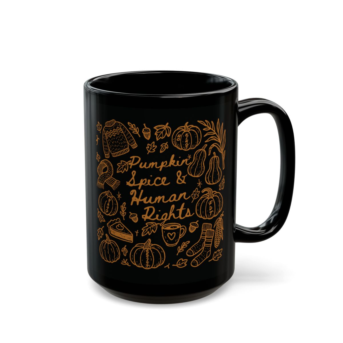 Pumpkin Spice and Human Rights Anti Trump Hidden Messages Mug (11 or 15oz)