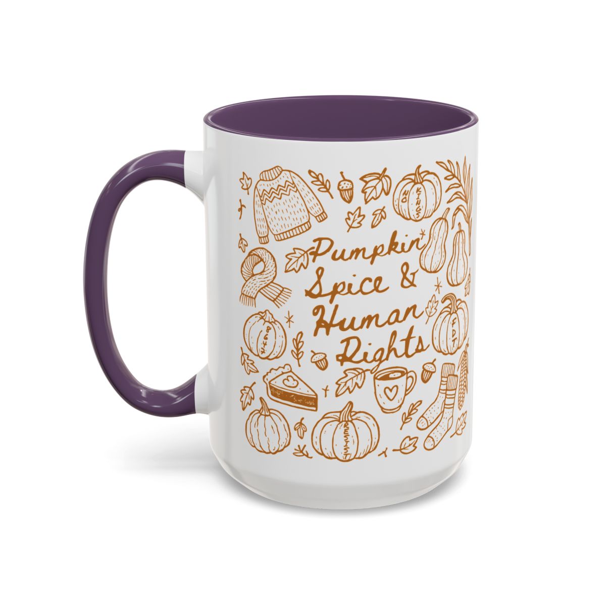 Pumpkin Spice and Human Rights Subtle Anti Trump Hidden Message Mug (11oz. or 15 oz.)
