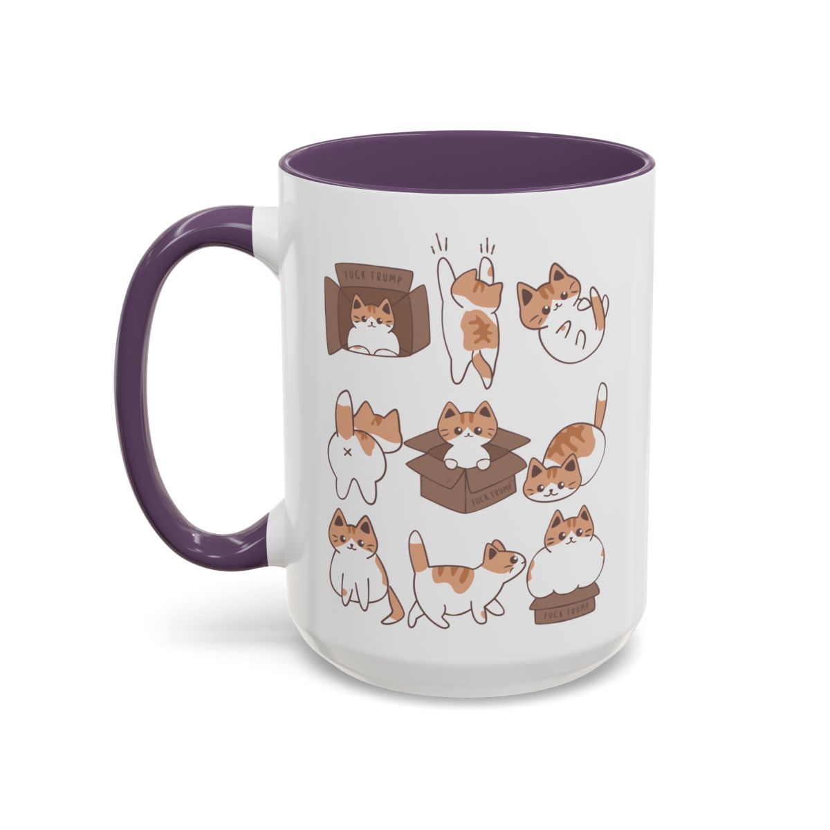 Calico Cat Subtle Fuck Trump Hidden Message Mug