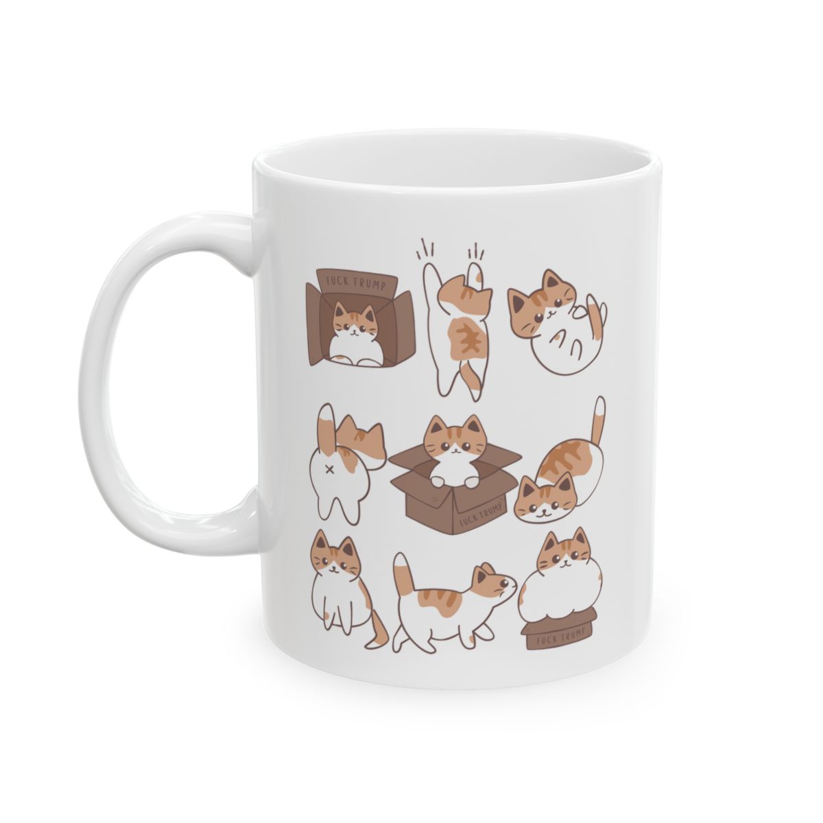 Subtle Fuck Trump Calico Cat Hidden Message Mug