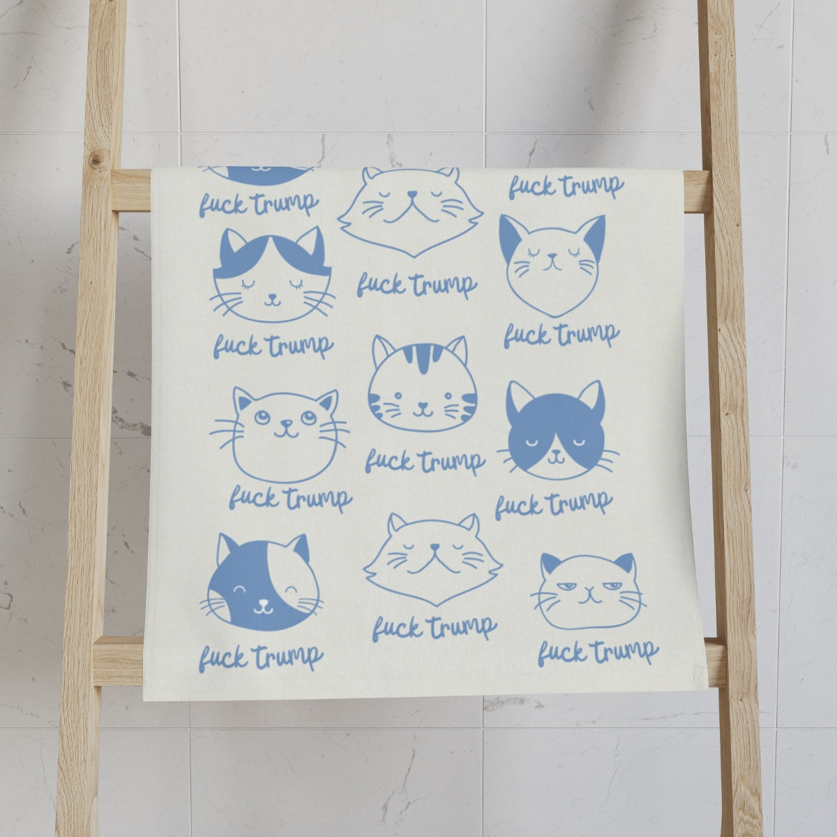 Fuck Trump Hand Towel Kitten Snarky Dish Towel
