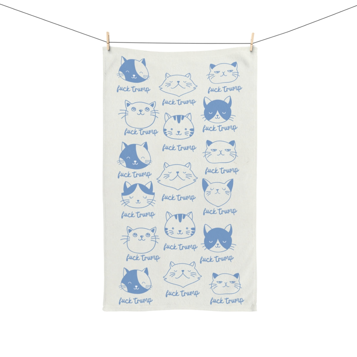 Fuck Trump Hand Towel Kitten Snarky Dish Towel