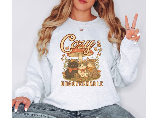 Cozy and Ungovernable Cat FDT Sweatshirt