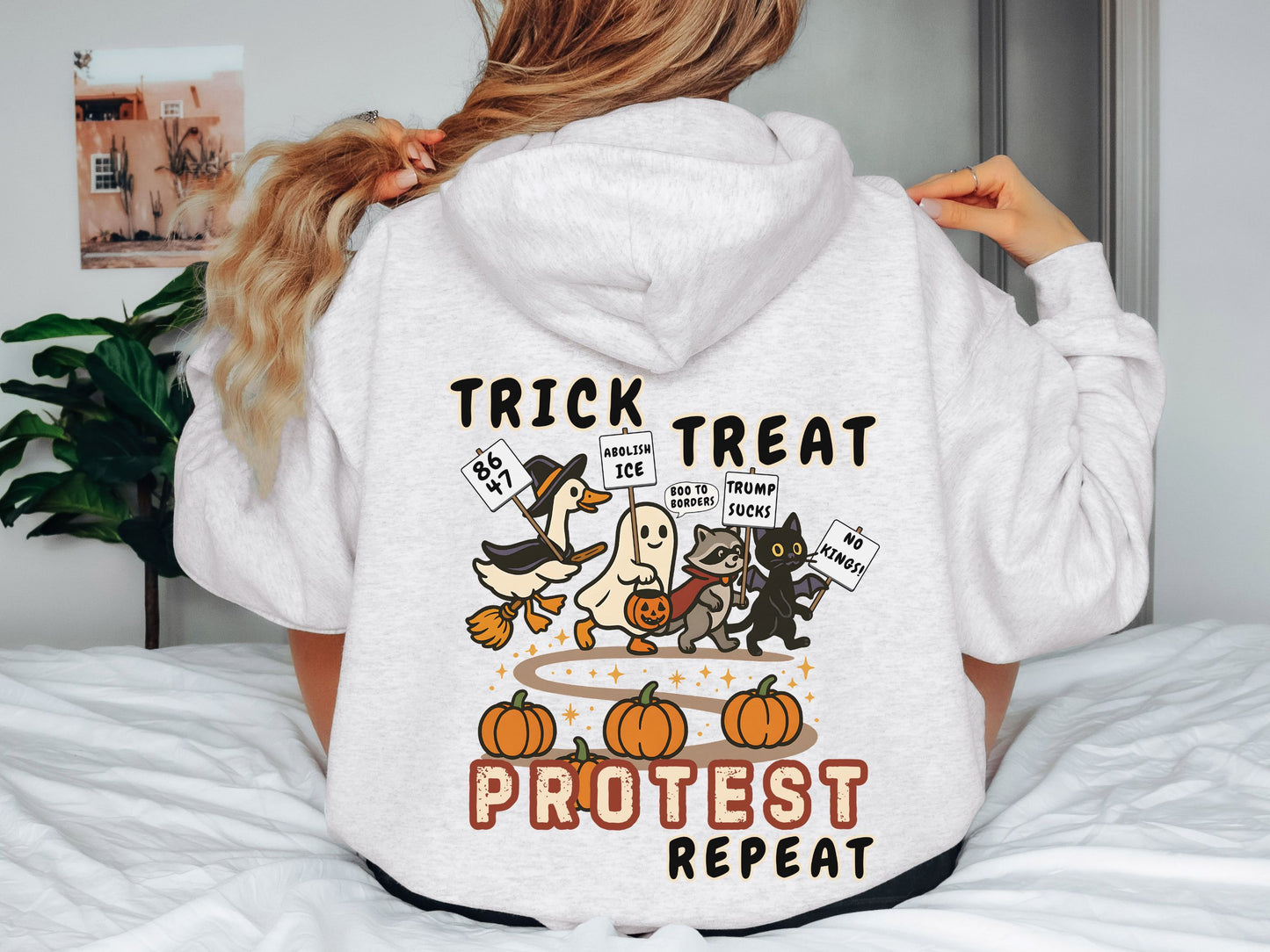 Abolish Ice Trump Sucks Halloween Hooded Sweatshirt