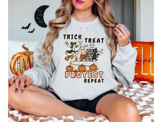 Abolish Ice Trump Sucks Halloween Crewneck Sweatshirt