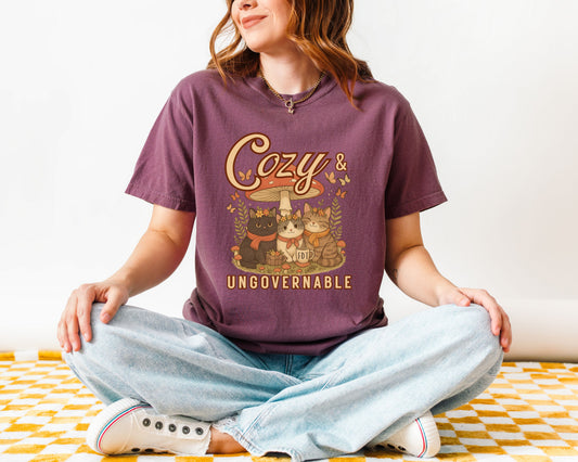 Cozy & Ungovernable Cat FDT Clean Fuck Trump Comfort Colors Shirt