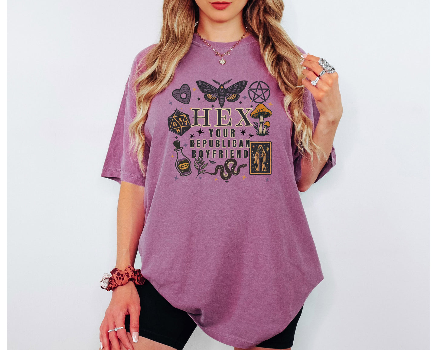 Hex Your Republican Boyfriend Subtle Fuck Trump Halloween Comfort Colors Shirt