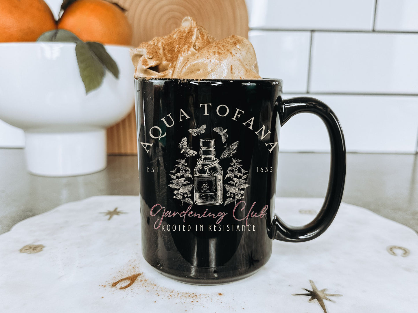 Aqua Tofana Gardening Club Hidden Message Feminist Mug