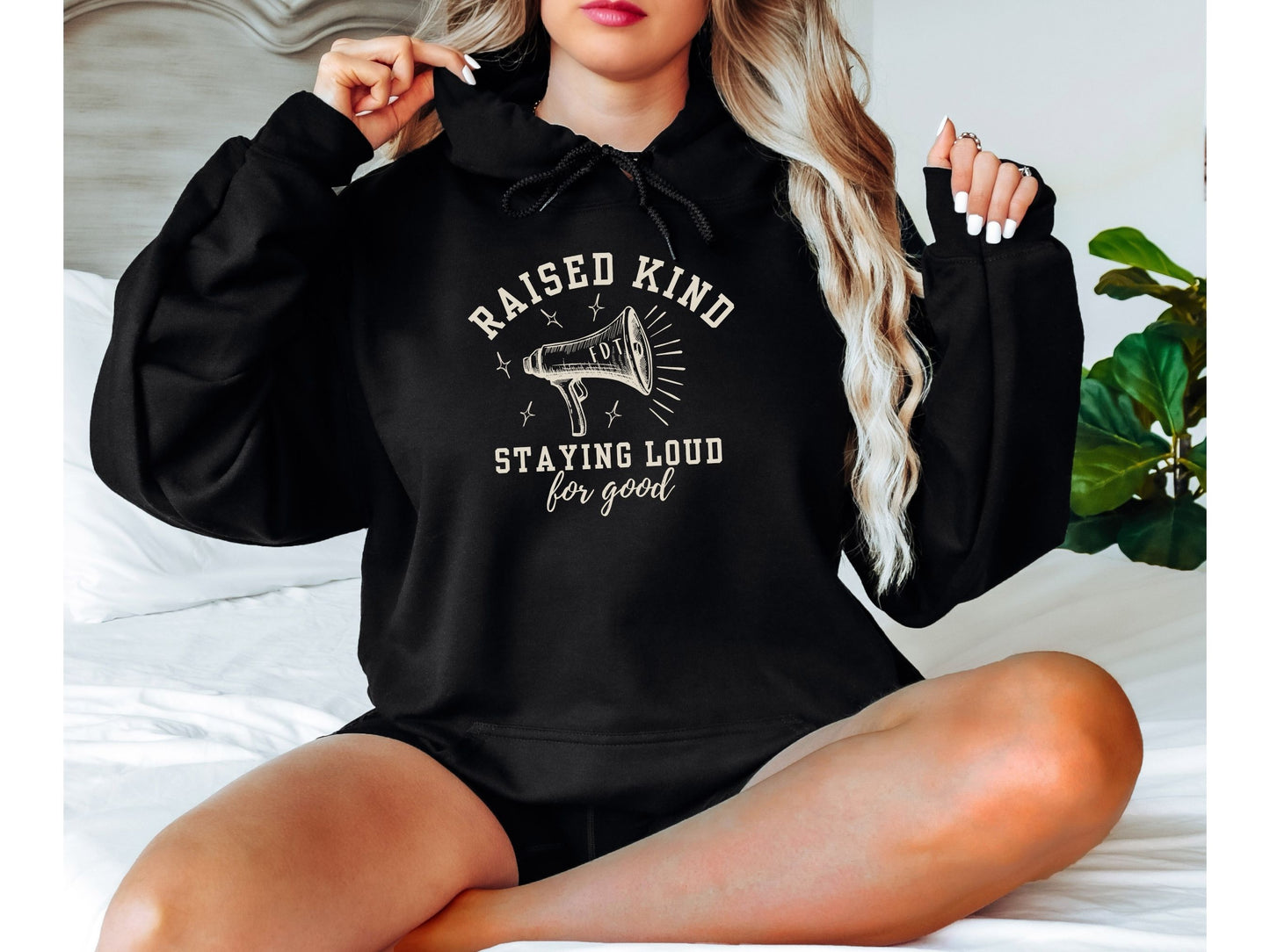 Raised Kind Staying Loud Subtle Fuck Trump FDT Hooded Sweatshirt