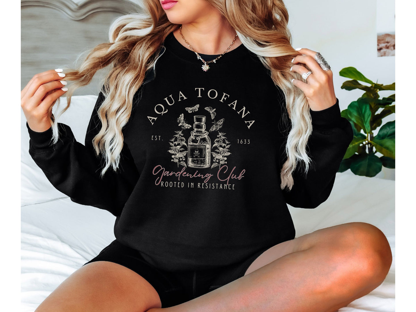 Aqua Tofana Gardening Club Resistance Crewneck Sweatshirt