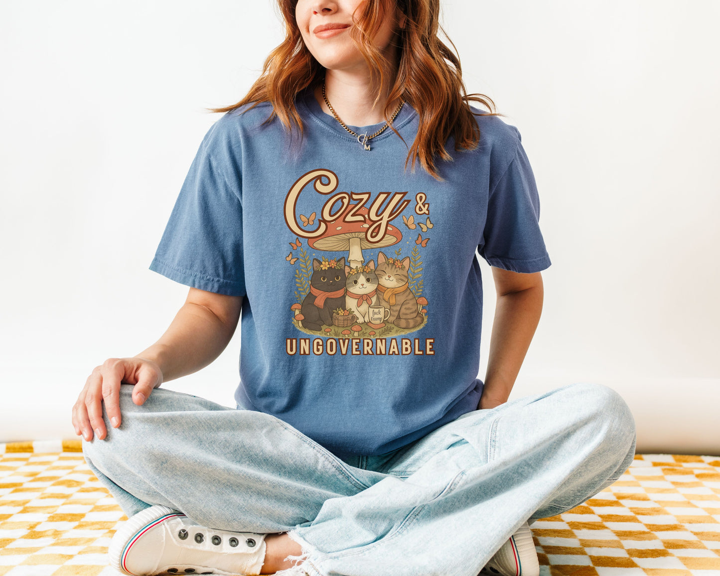 Cozy and Ungovernable Cat Subtle Fuck Trump Comfort Colors Shirt