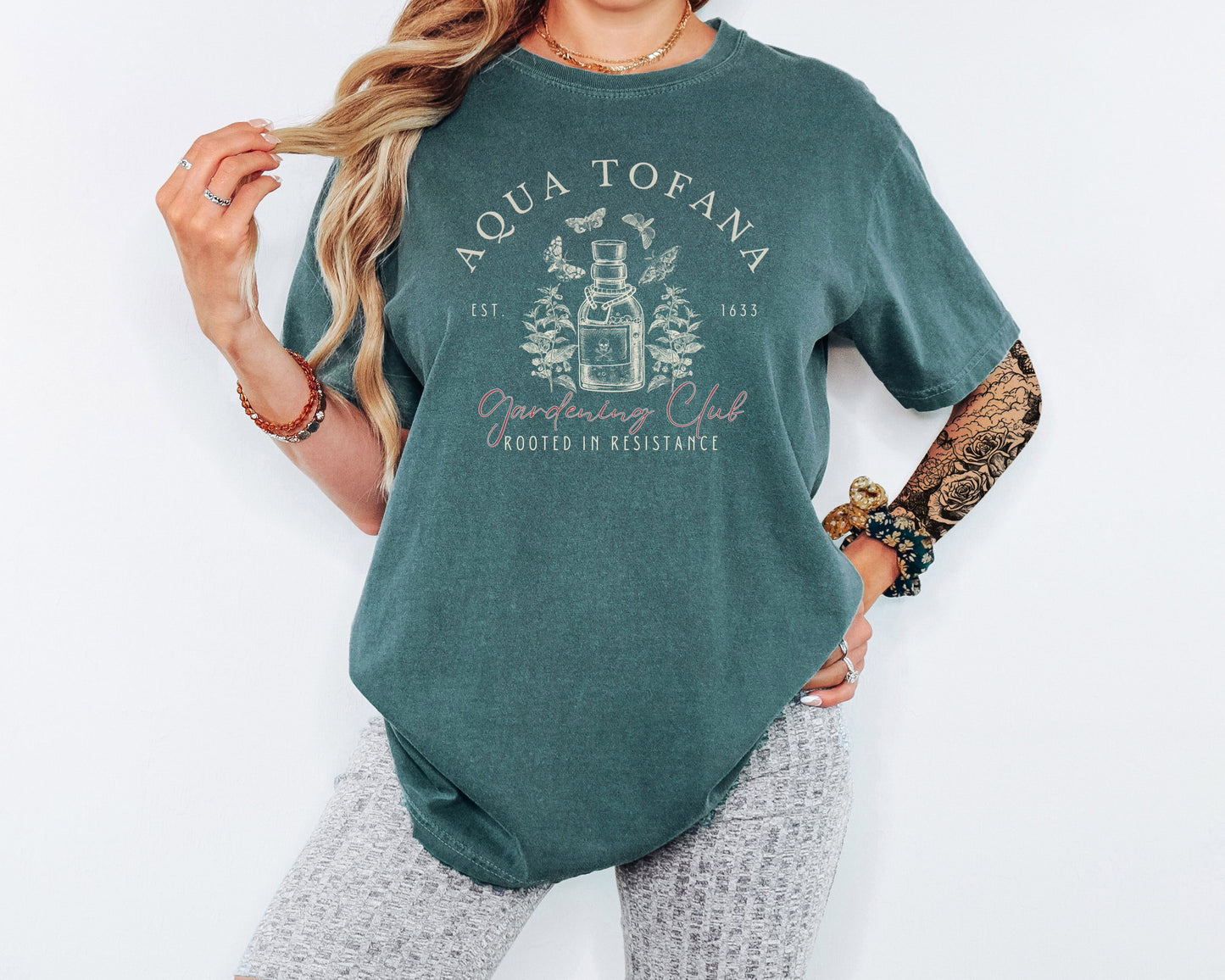 Aqua Tofana Gardening Club Resistance Comfort Colors Shirt