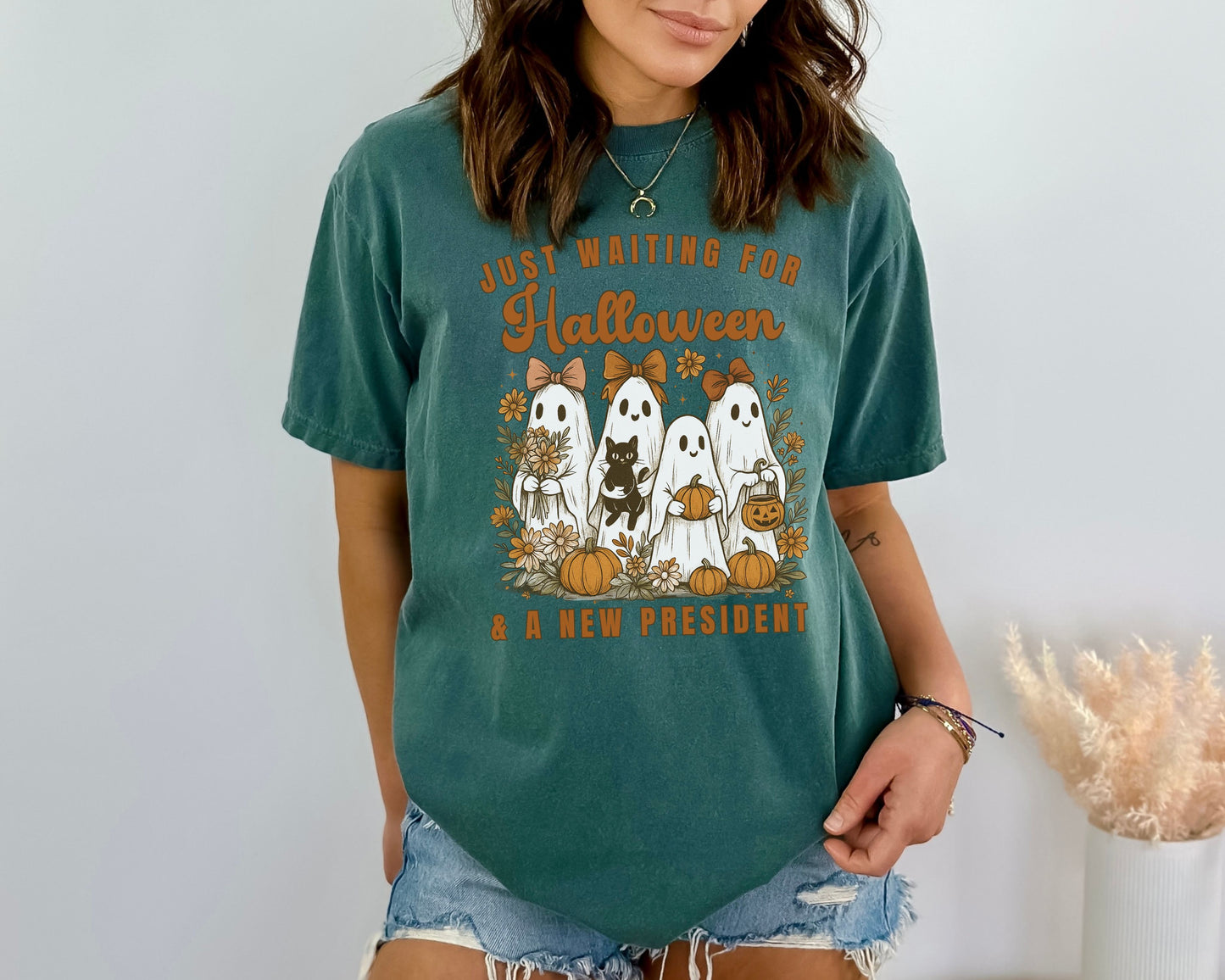 Waiting for Halloween & a New President Comfort Colors Tee Shirt