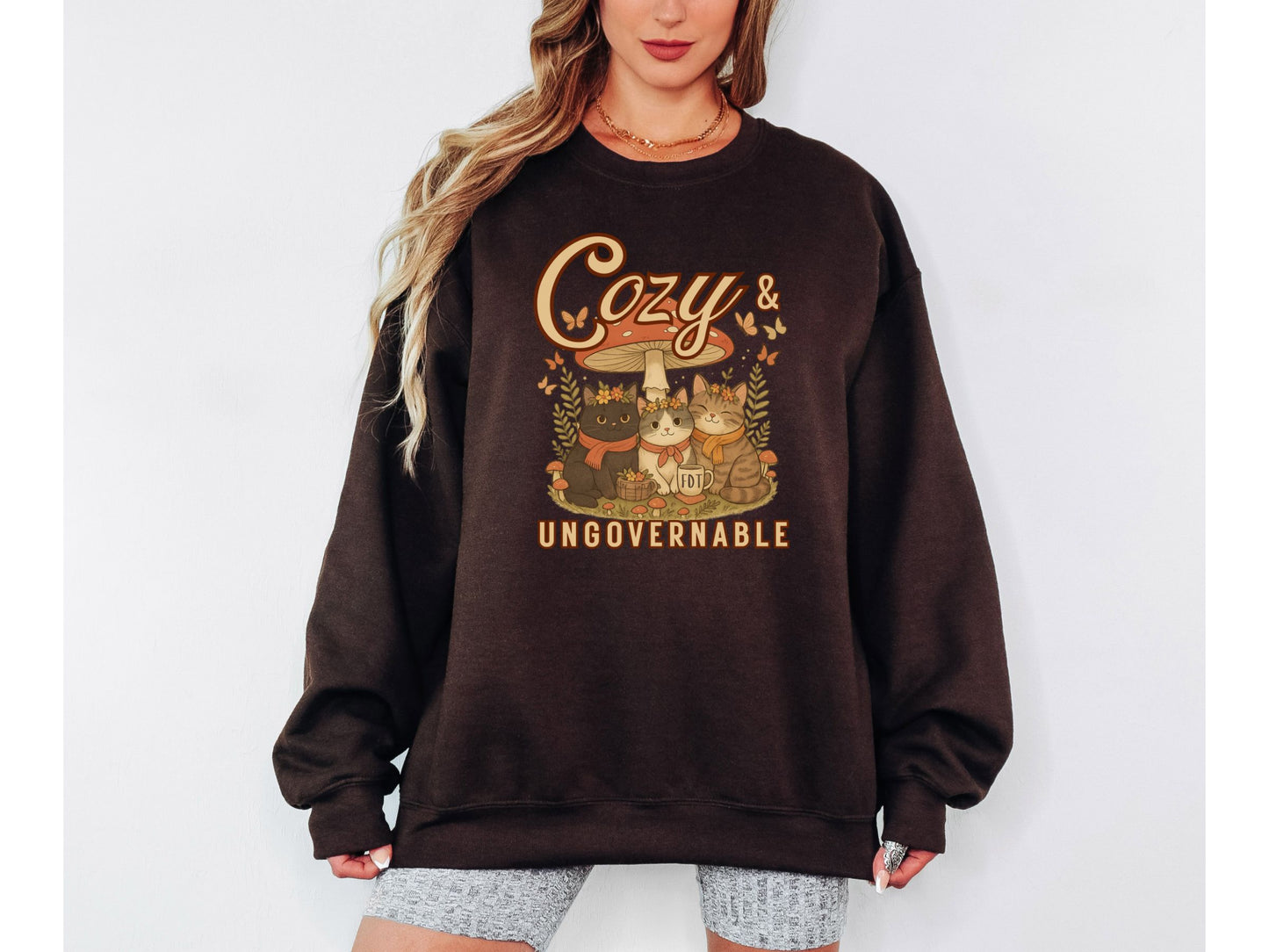 Cozy and Ungovernable Cat FDT Sweatshirt
