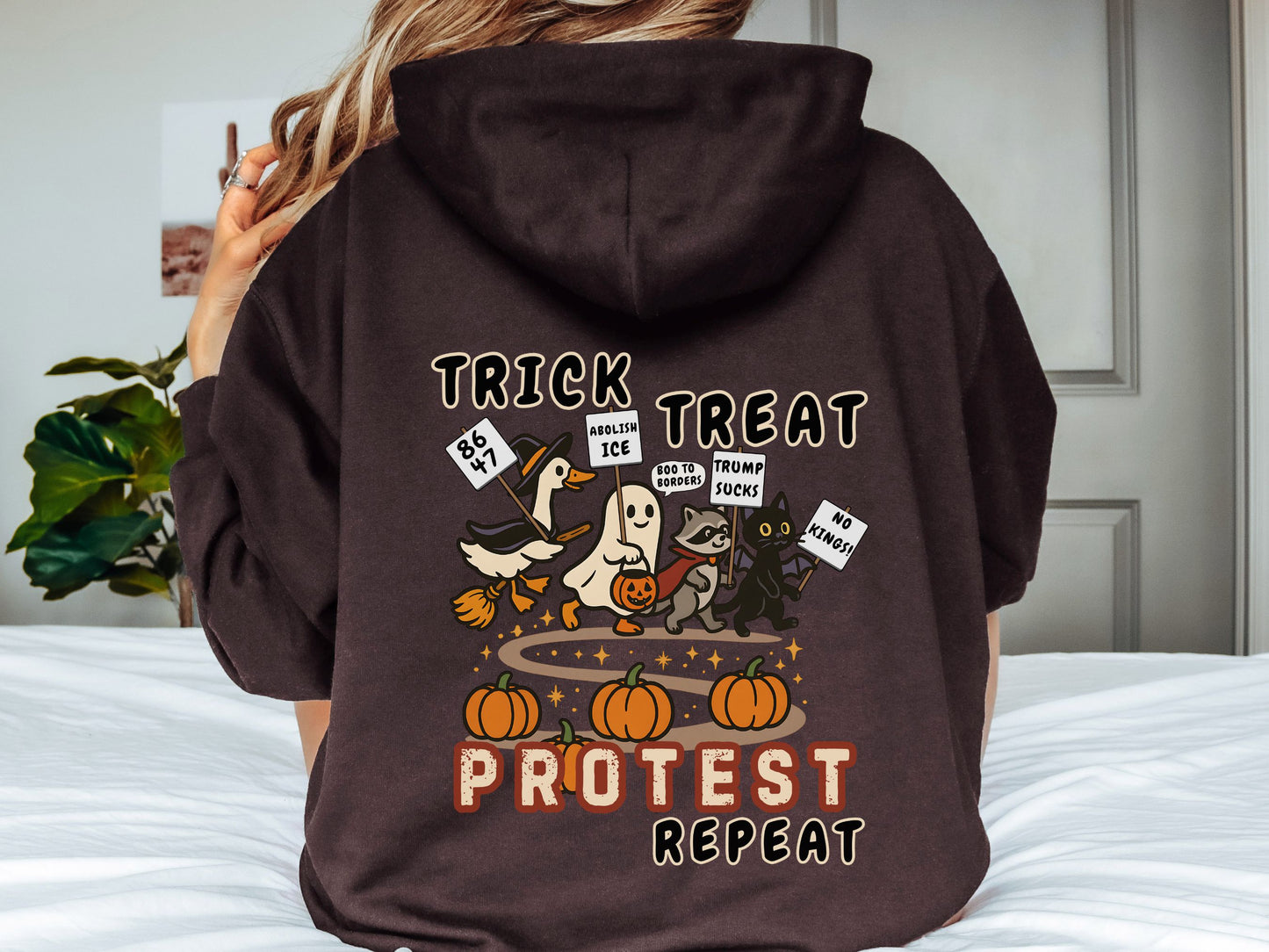 Abolish Ice Trump Sucks Halloween Hooded Sweatshirt