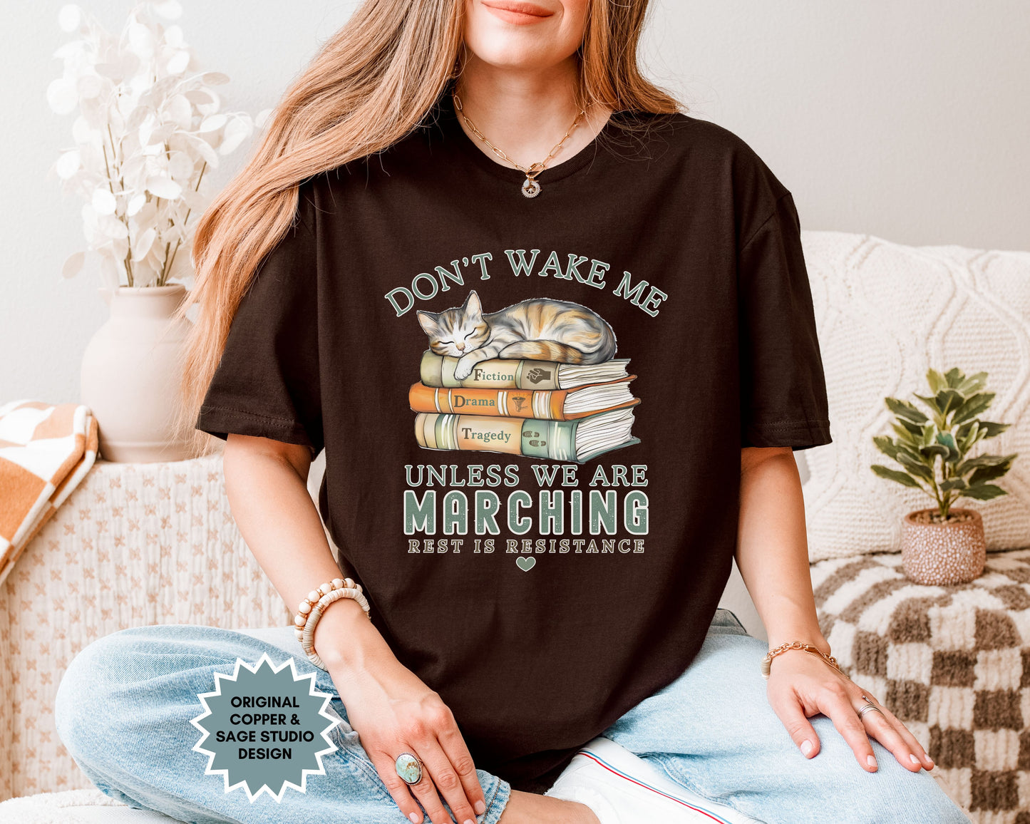 Don't Wake Me Unless We're Marching Subtle FDT Tee Shirt