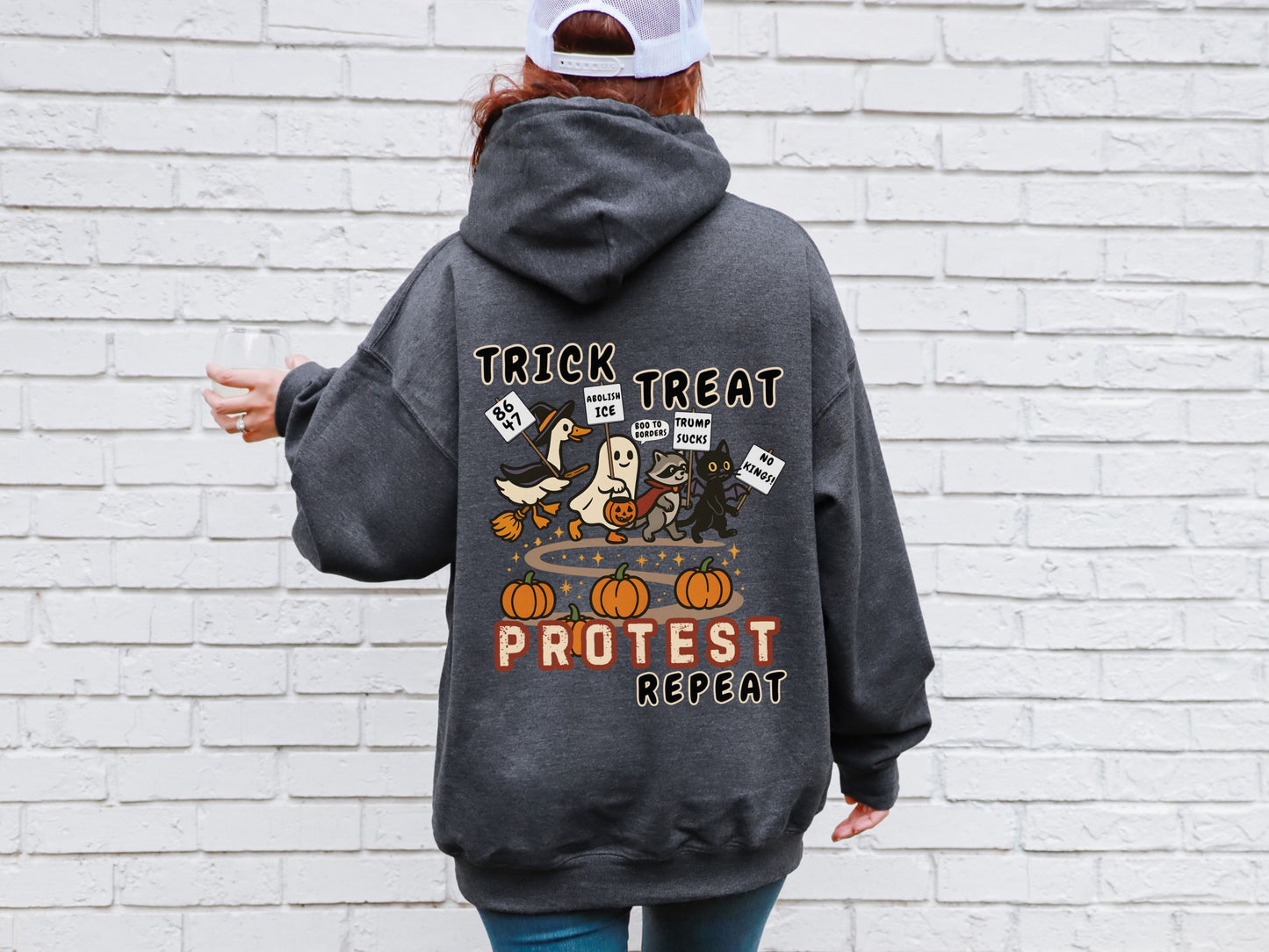 Abolish Ice Trump Sucks Halloween Hooded Sweatshirt