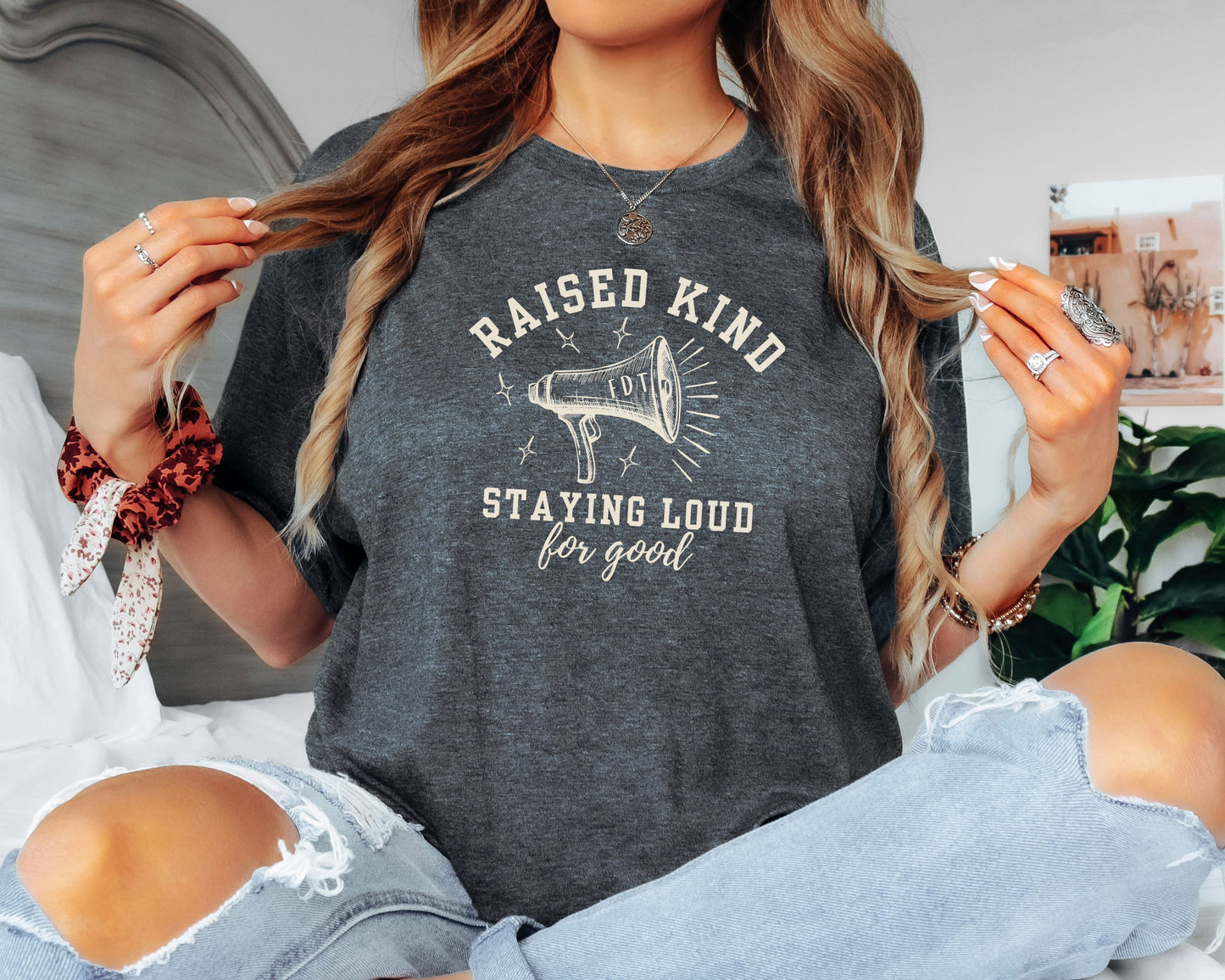 Raised Kind Staying Loud Subtle Fuck Trump FDT Shirt