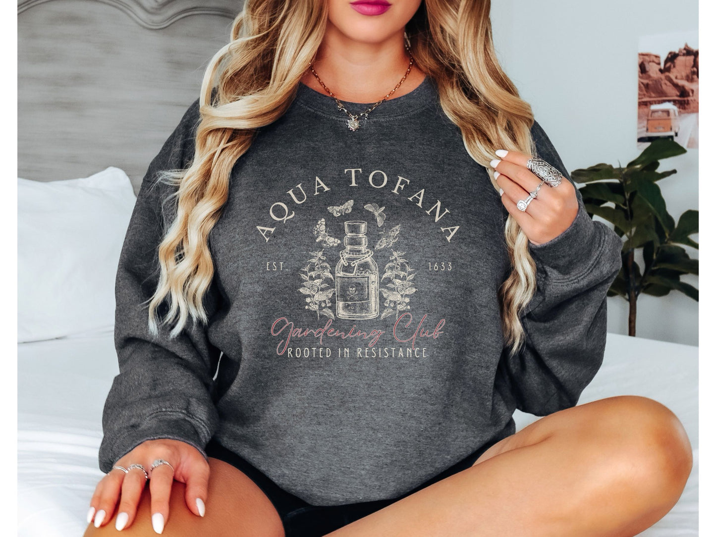 Aqua Tofana Gardening Club Resistance Crewneck Sweatshirt