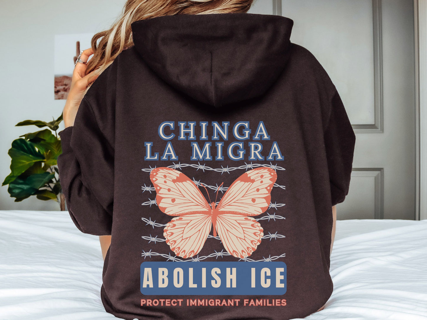 Chinga La Migra Hoodie Abolish Ice Hooded Sweatshirt