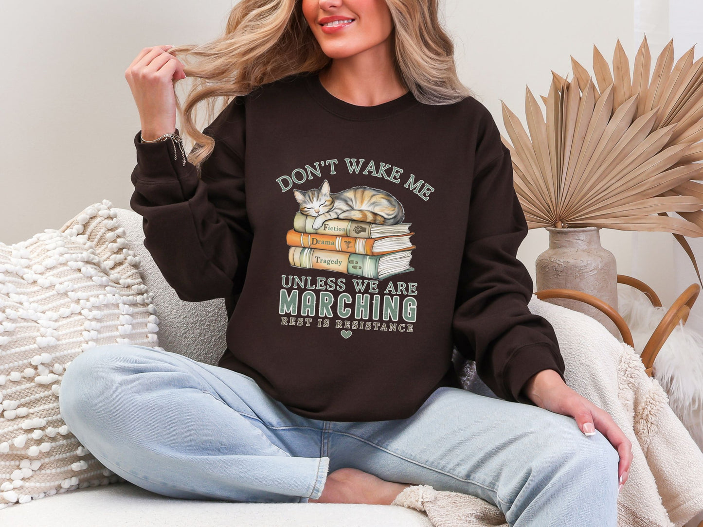 Don't Wake Me Subtle Anti Trump FDT Crewneck Sweatshirt