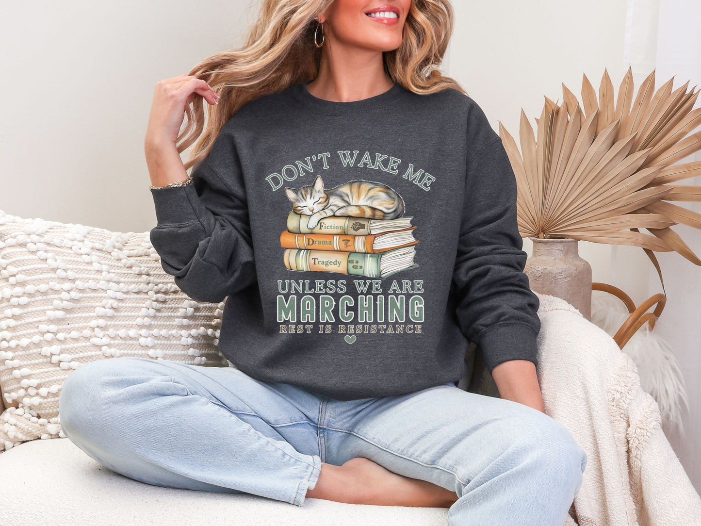 Don't Wake Me Subtle Anti Trump FDT Crewneck Sweatshirt