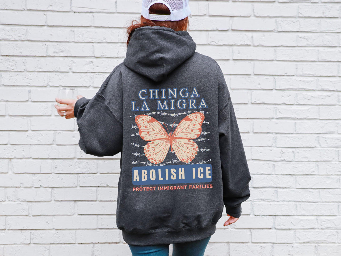 Chinga La Migra Hoodie Abolish Ice Hooded Sweatshirt