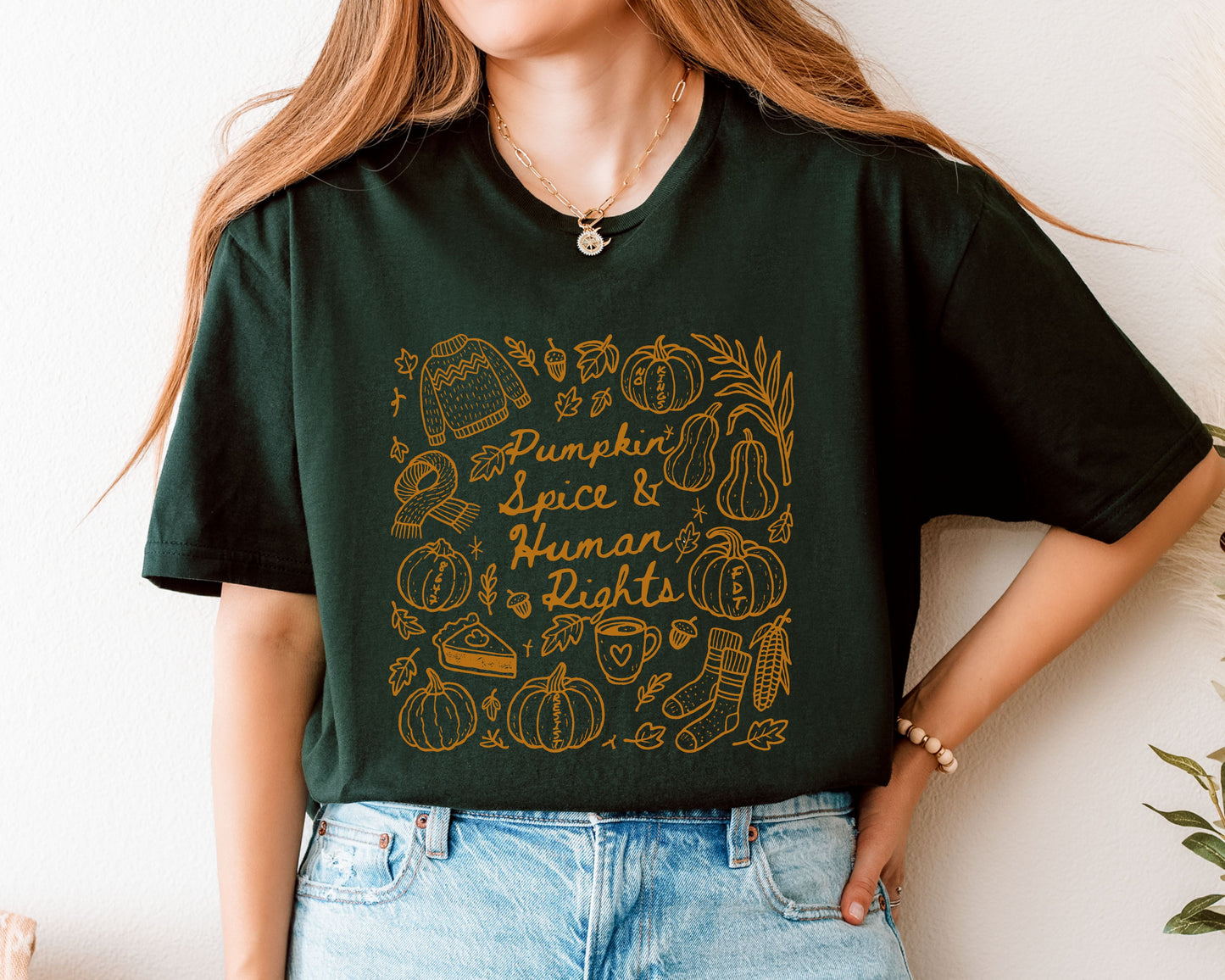 Pumpkin Spice & Human Rights Subtle Fuck Trump Tee Shirt