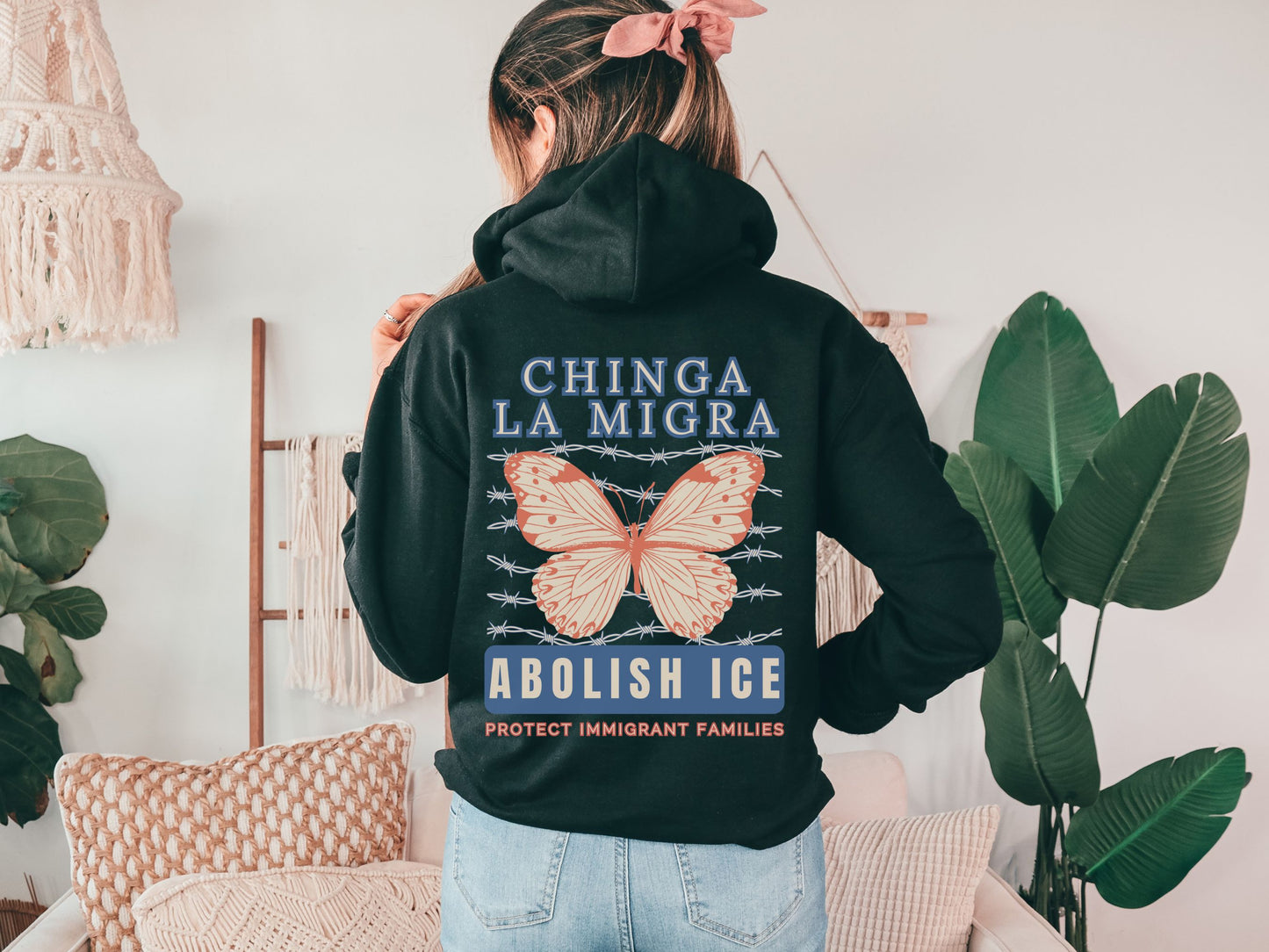 Chinga La Migra Hoodie Abolish Ice Hooded Sweatshirt