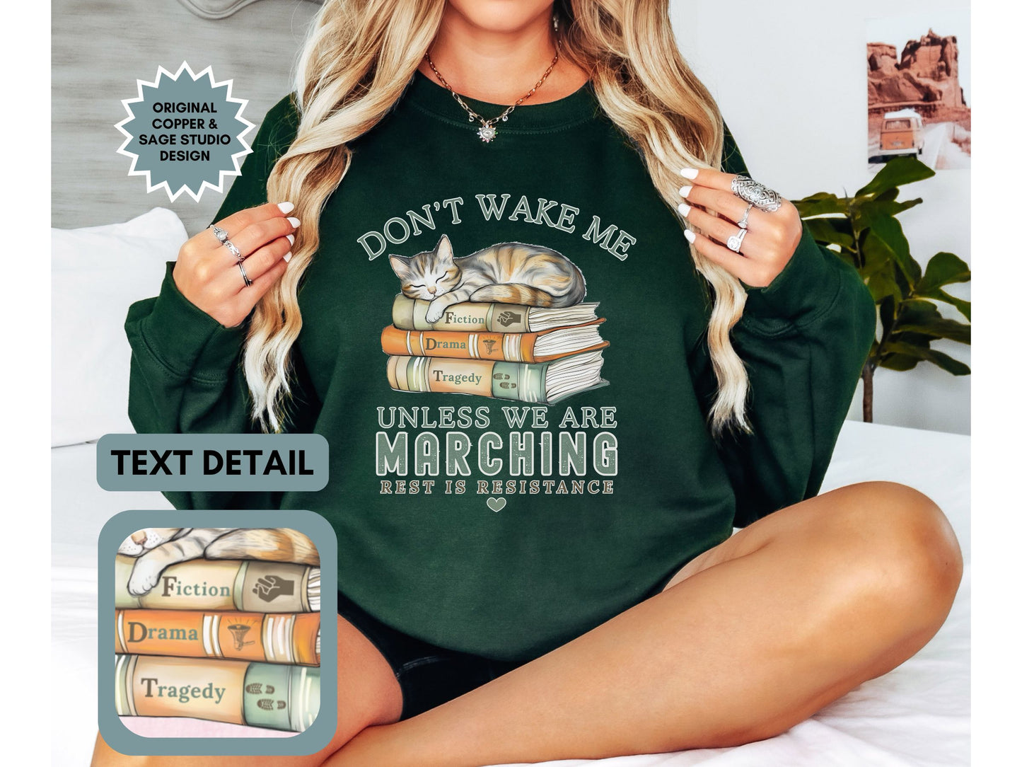 Don't Wake Me Subtle Anti Trump FDT Crewneck Sweatshirt