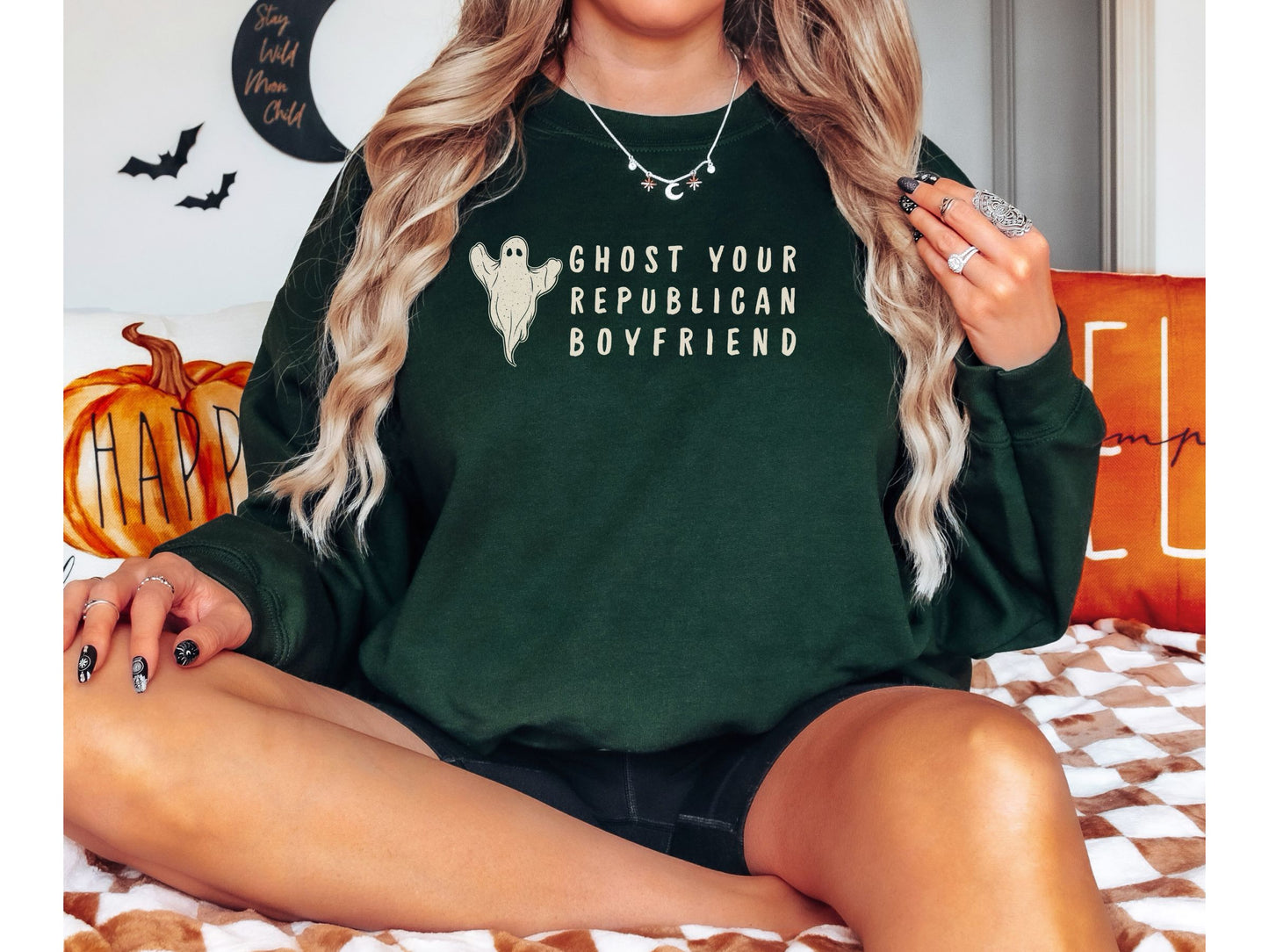 Ghost Your Republican Boyfriend Halloween Crewneck Sweatshirt