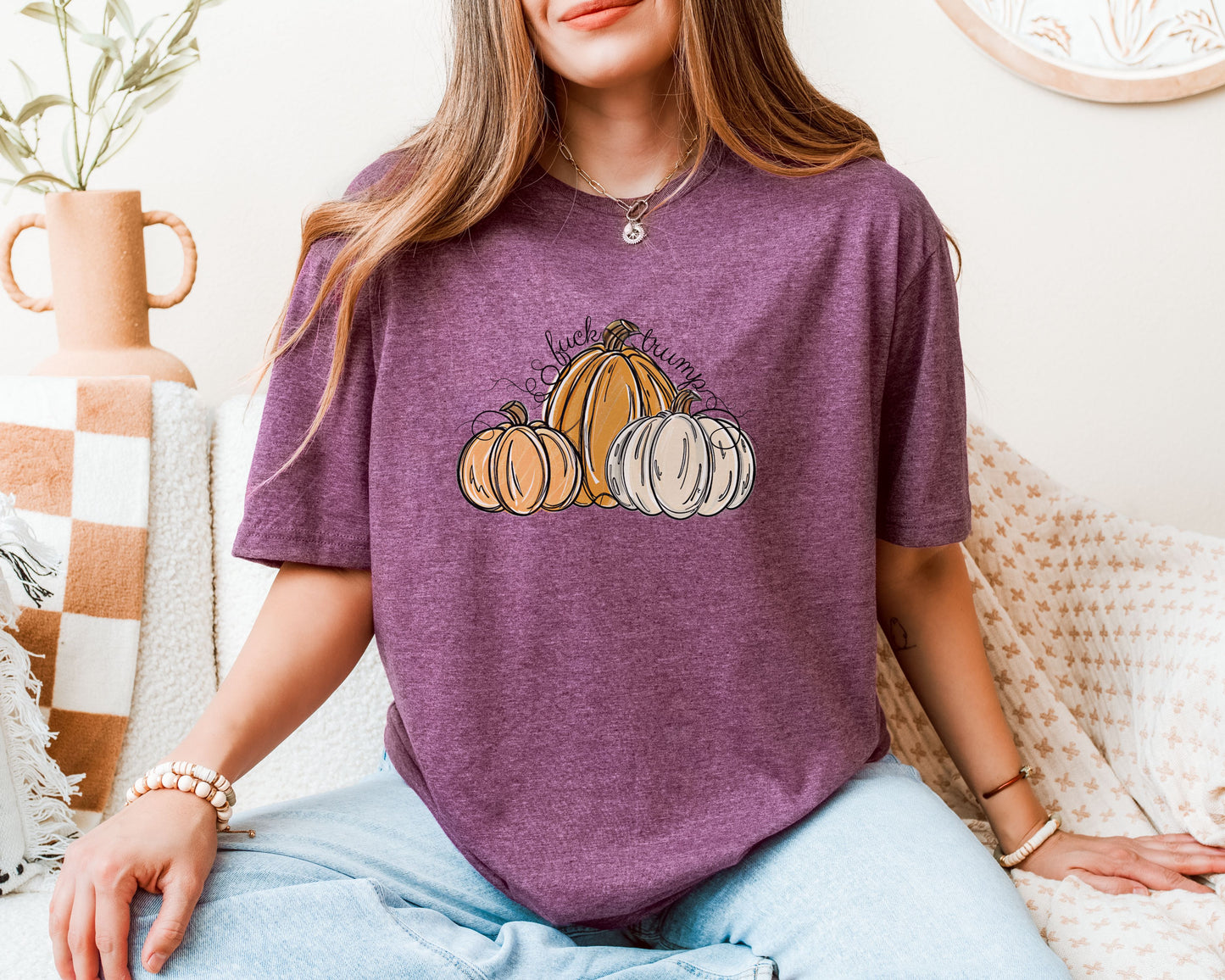 Subtle Fuck Trump Pumpkin Halloween Tee Shirt