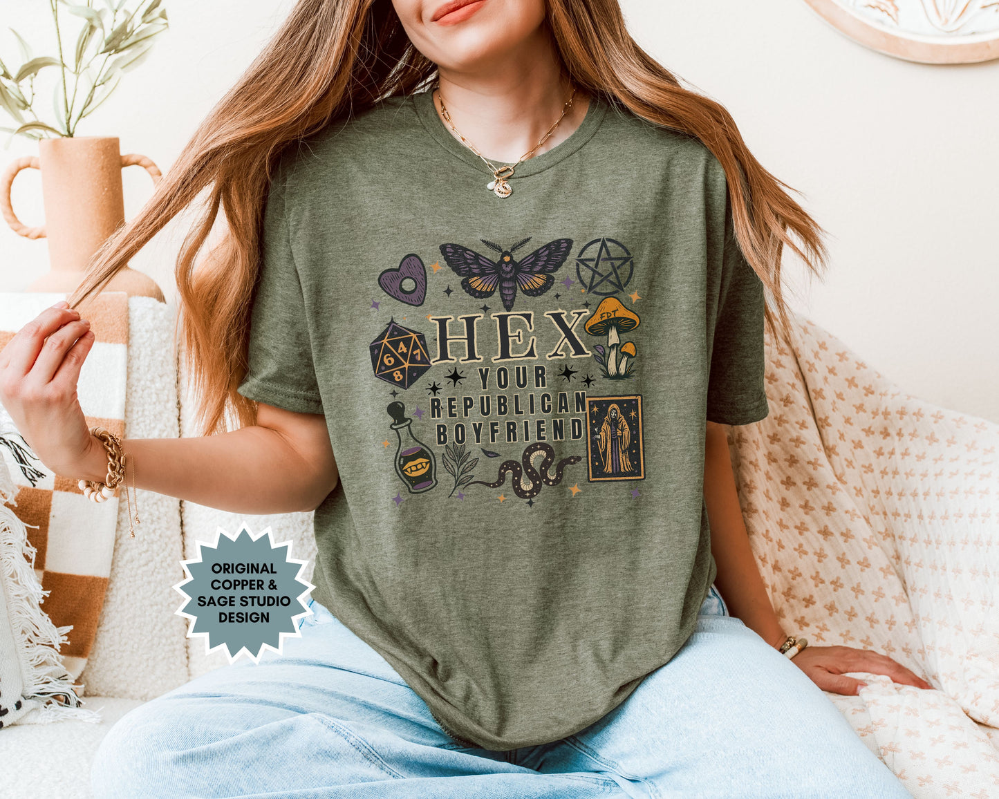 Hex Your Republican Boyfriend Subtle Fuck Trump Halloween Tee Shirt
