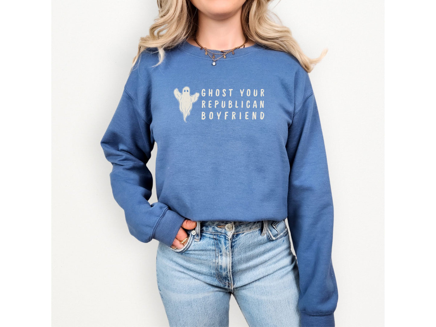 Ghost Your Republican Boyfriend Halloween Crewneck Sweatshirt