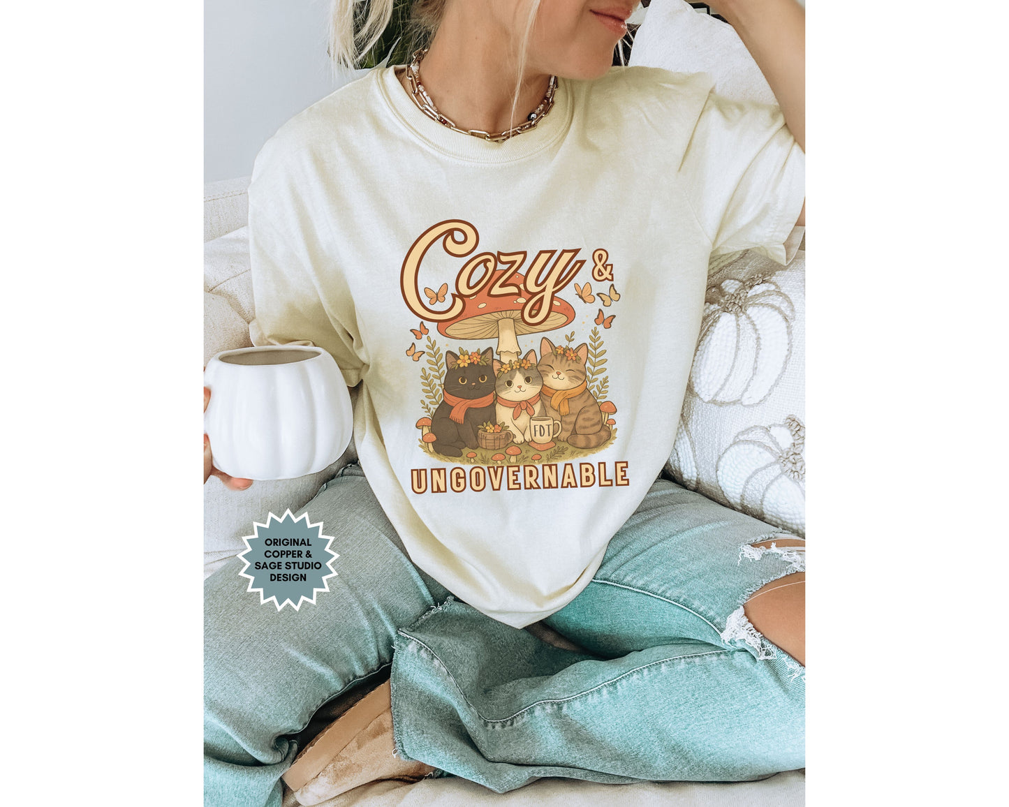 Cozy & Ungovernable Cat FDT Clean Fuck Trump Comfort Colors Shirt