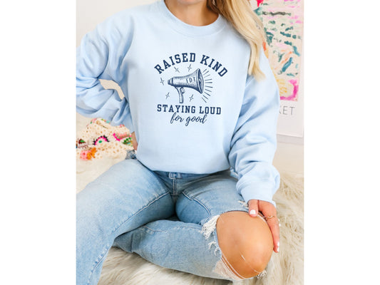 Raised Kind Staying Loud Subtle Fuck Trump FDT Crewneck Sweatshirt