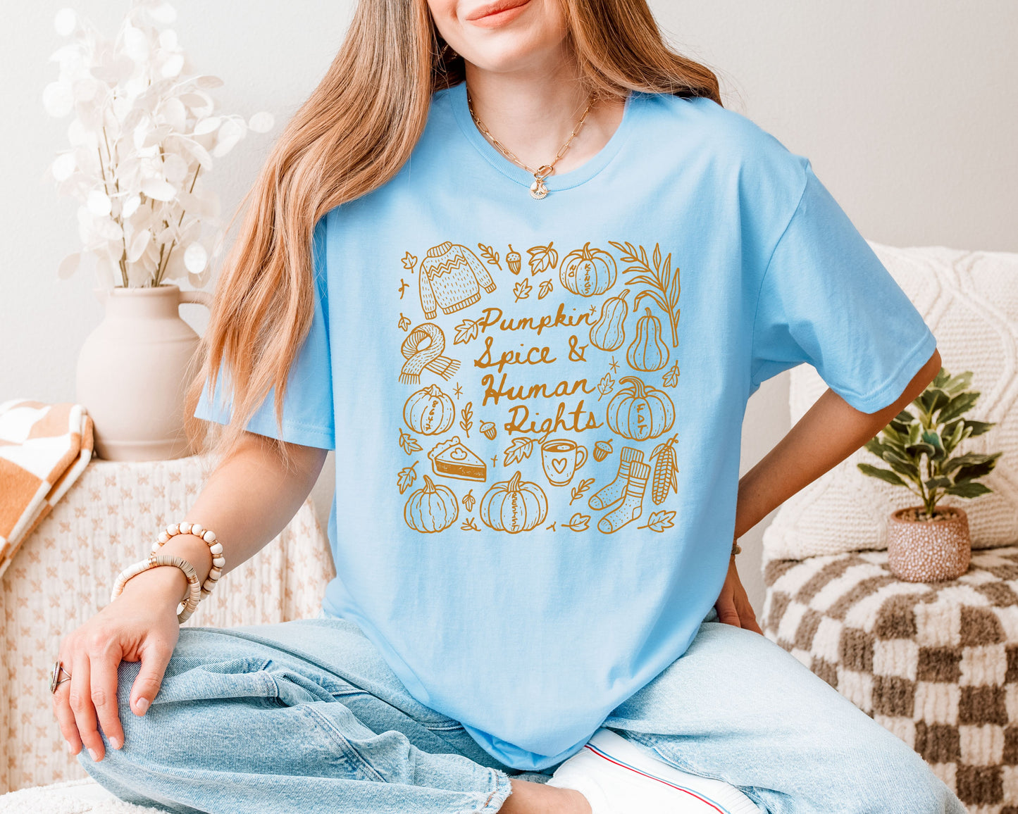 Pumpkin Spice & Human Rights Subtle Fuck Trump Tee Shirt