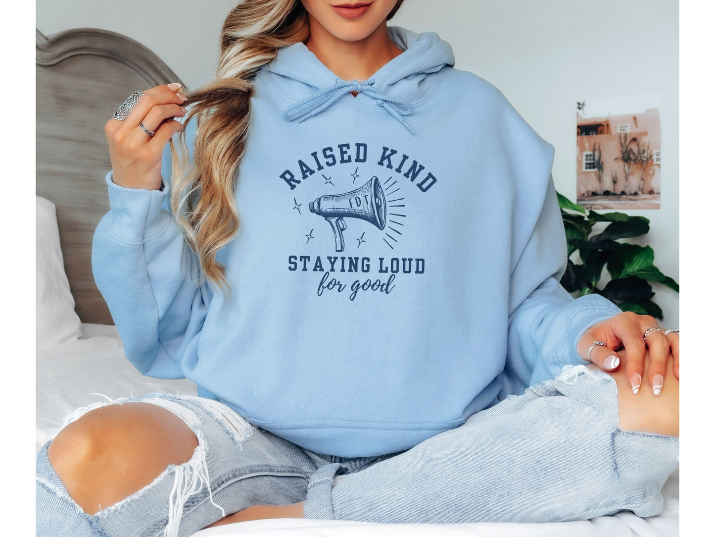 Raised Kind Staying Loud Subtle Fuck Trump FDT Hooded Sweatshirt