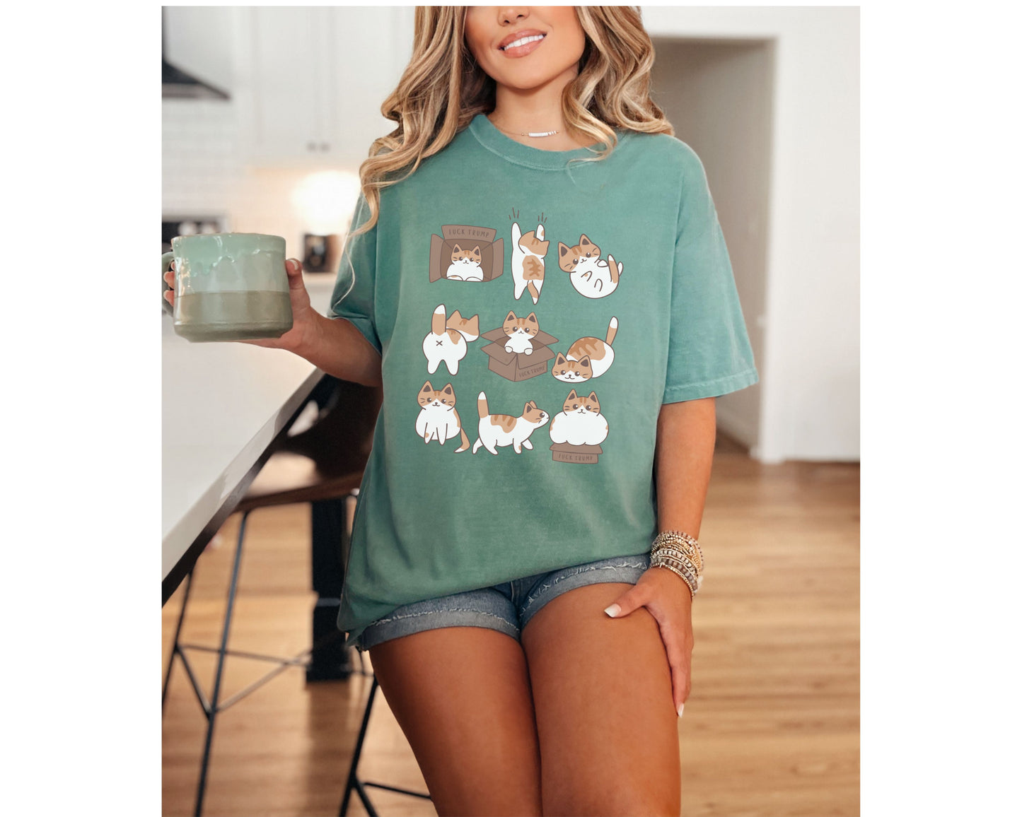 Calico Cat Fuck Trump Shirt Comfort Colors Shirt