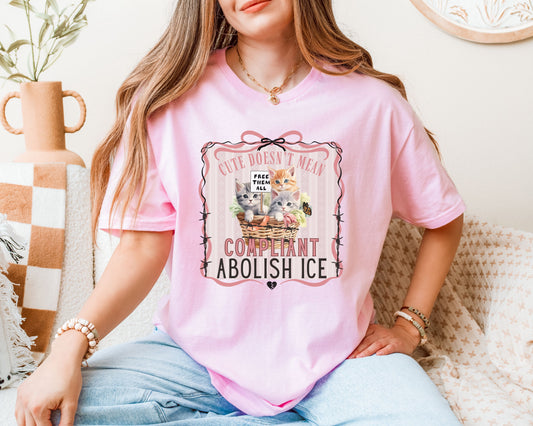 Abolish Ice Basket of Kittens Tee Shirt