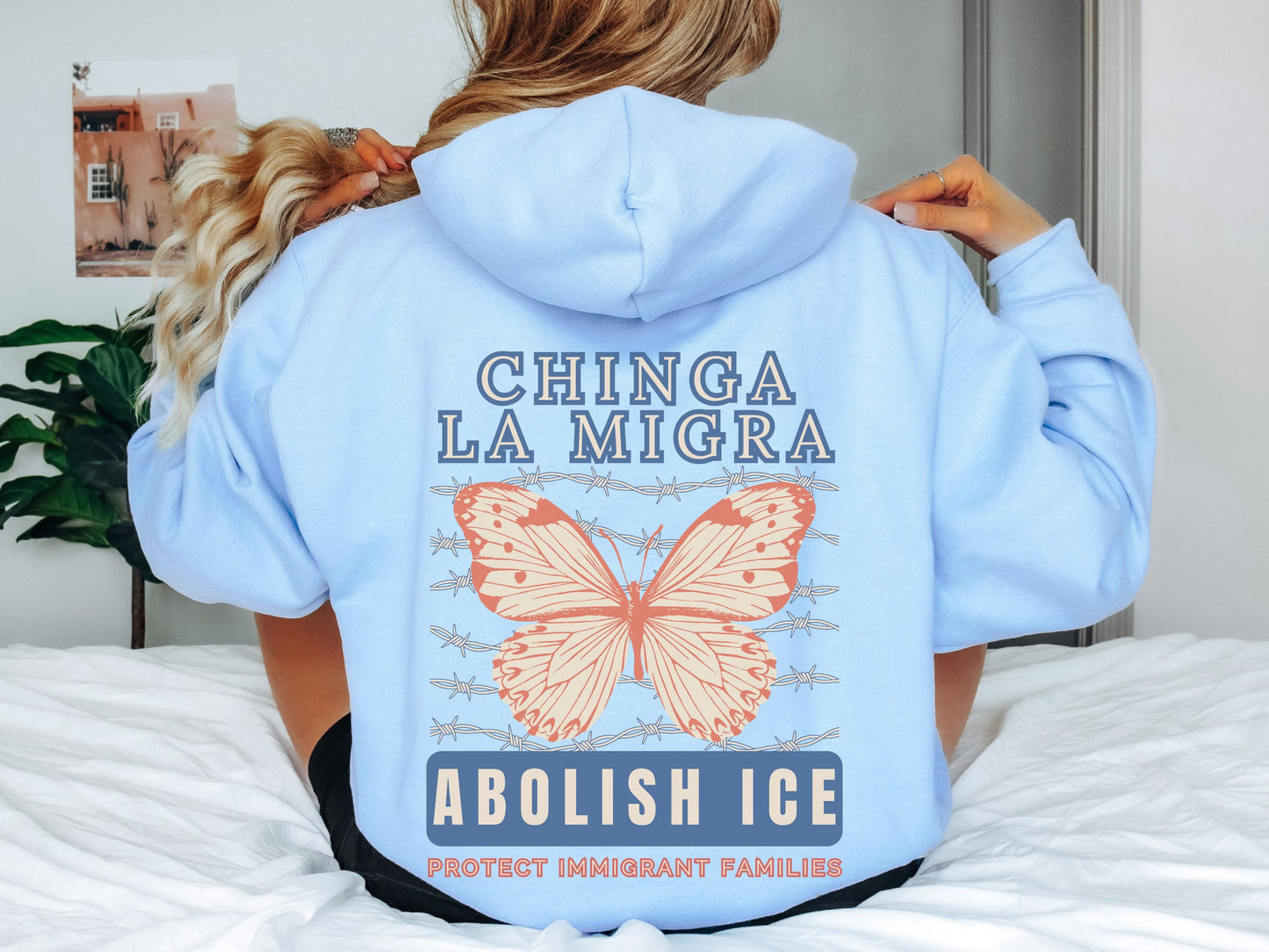 Chinga La Migra Hoodie Abolish Ice Hooded Sweatshirt