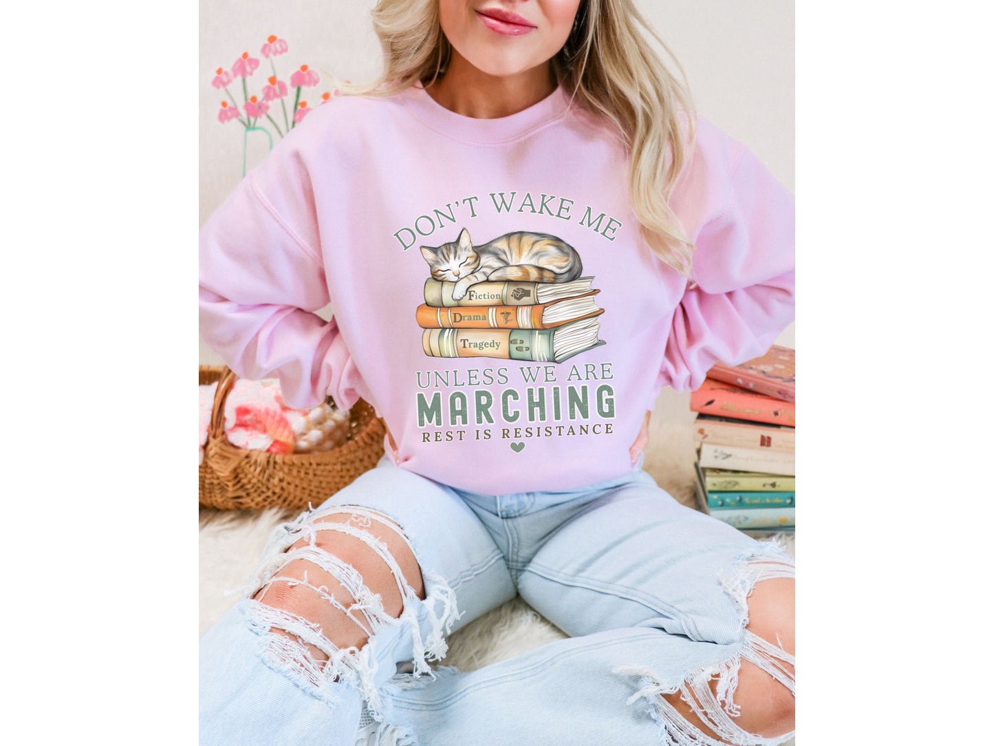 Don't Wake Me Subtle Anti Trump FDT Crewneck Sweatshirt