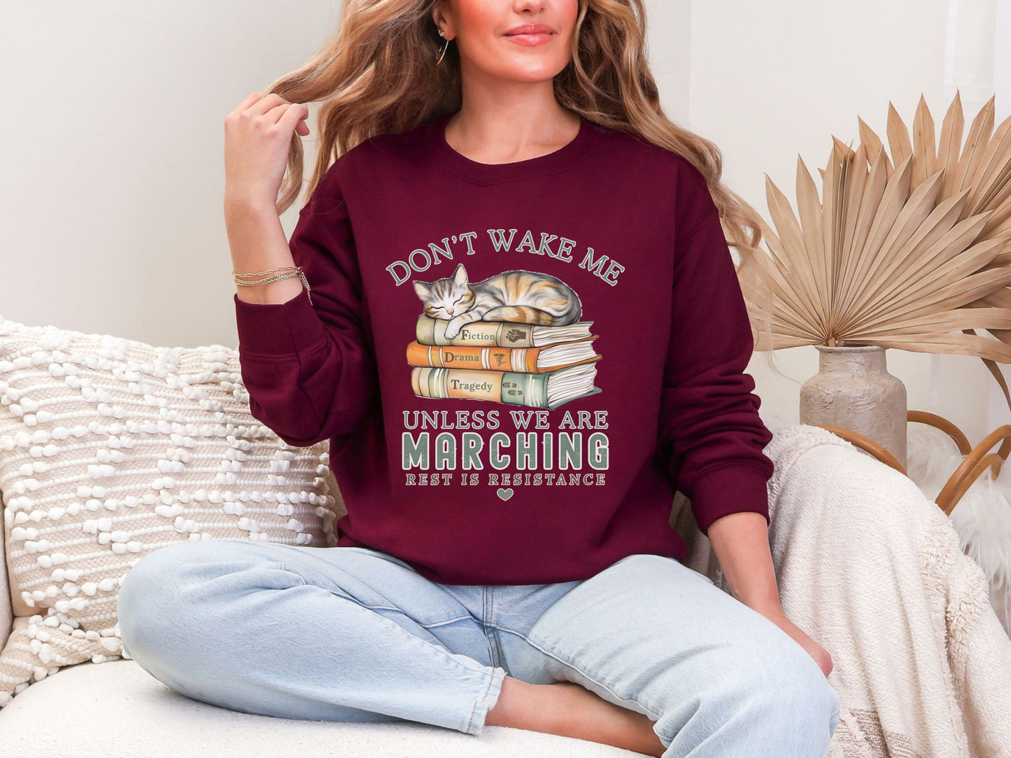Don't Wake Me Subtle Anti Trump FDT Crewneck Sweatshirt