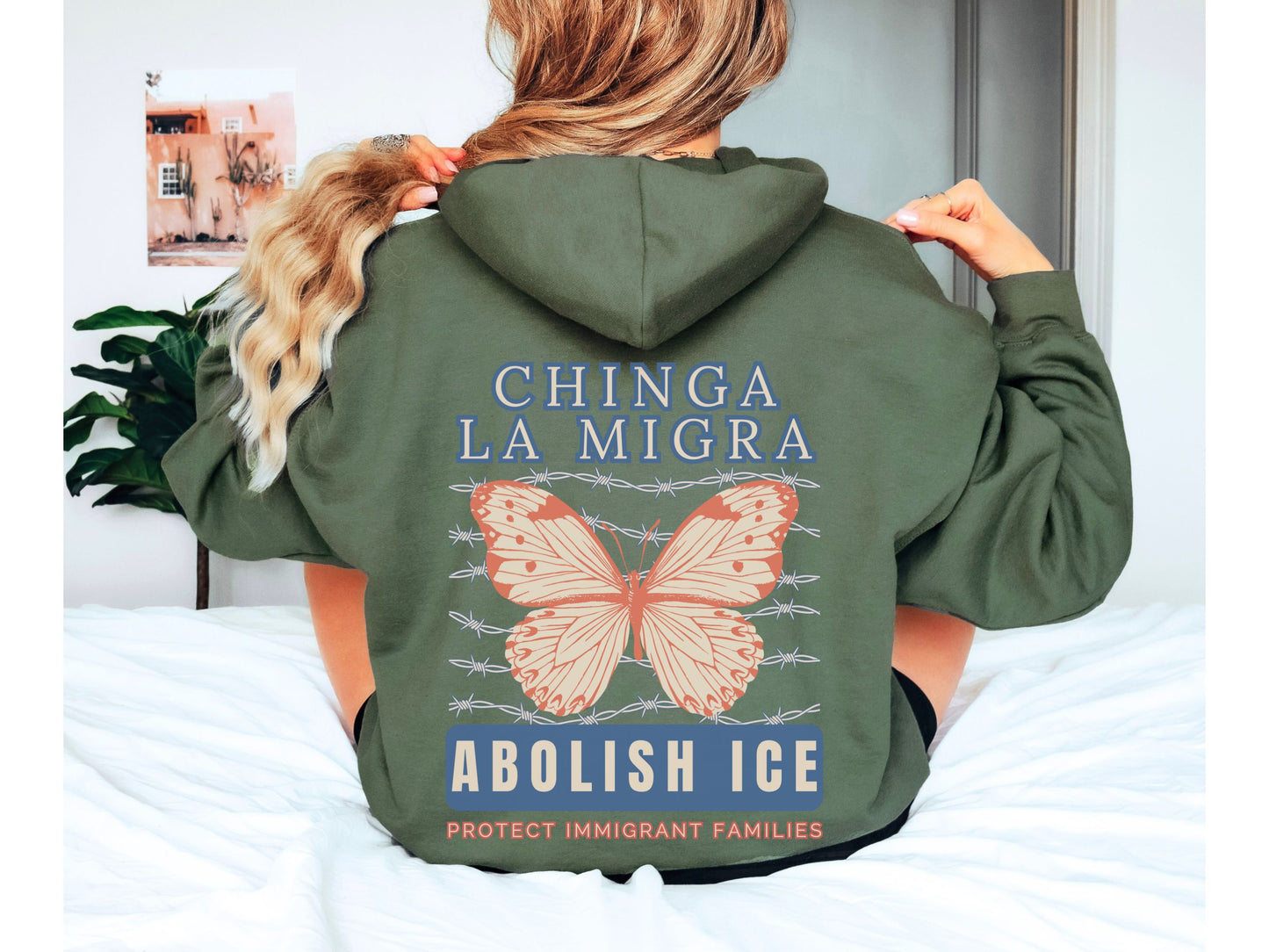 Chinga La Migra Hoodie Abolish Ice Hooded Sweatshirt