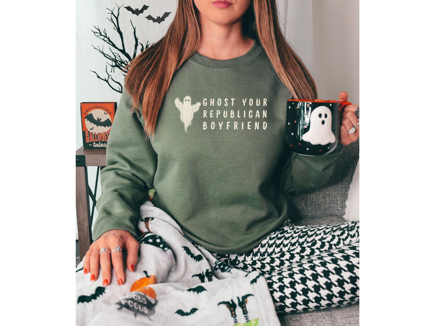 Ghost Your Republican Boyfriend Halloween Crewneck Sweatshirt